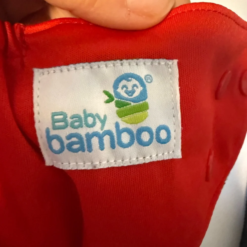Baby BAMBOO Dinosaur and Red cloth Diaper Set